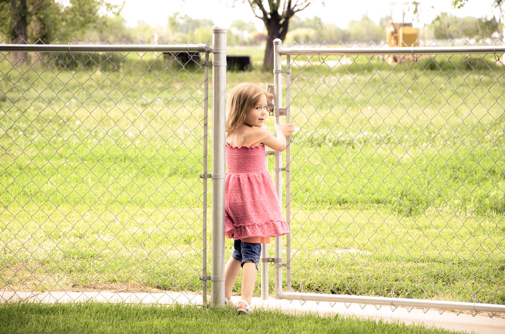 Chain link fence installation